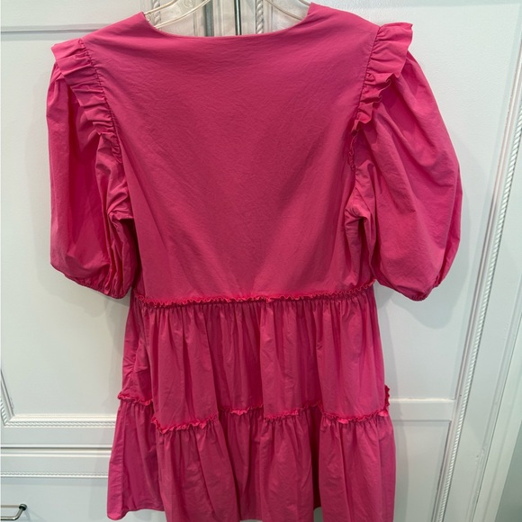 Pink Ruffled Mini Dress - Picture 3 of 3